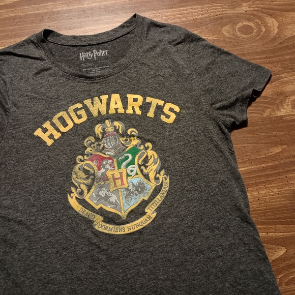 HOGWARTS HARRY POTTER T-SHIRT - Large // Wizard School Tee Shirt Fandom Crest - Picture 4 of 7